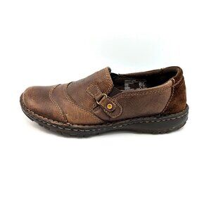 Thom McAn 'Dixie' Women's Brown Leather Slip On Mule Loafers Sz 7 (38.5)
